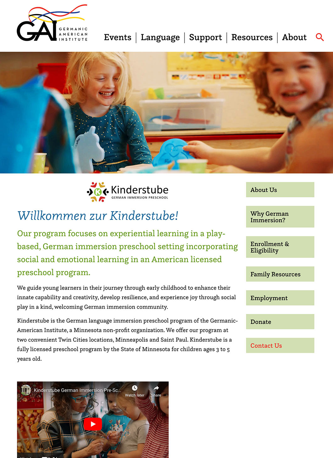 Germanic-American Institute - Kinderstube